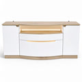 "Modern Minimalist TV Stand with Integrated LED Lighting"