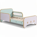 **Children's Toddler Bed with Star Design and Safety Rails**
